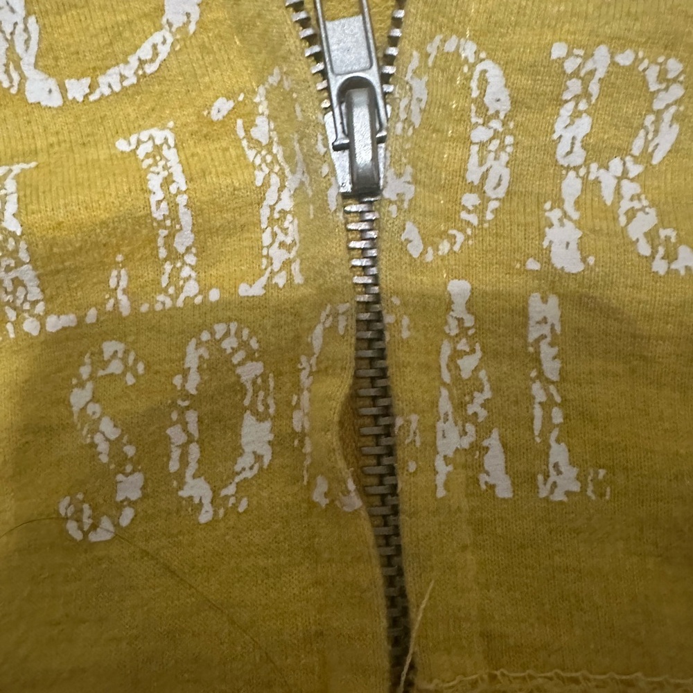 Y2K 2000s California Zip Up Hoodie – Yellow Cropped